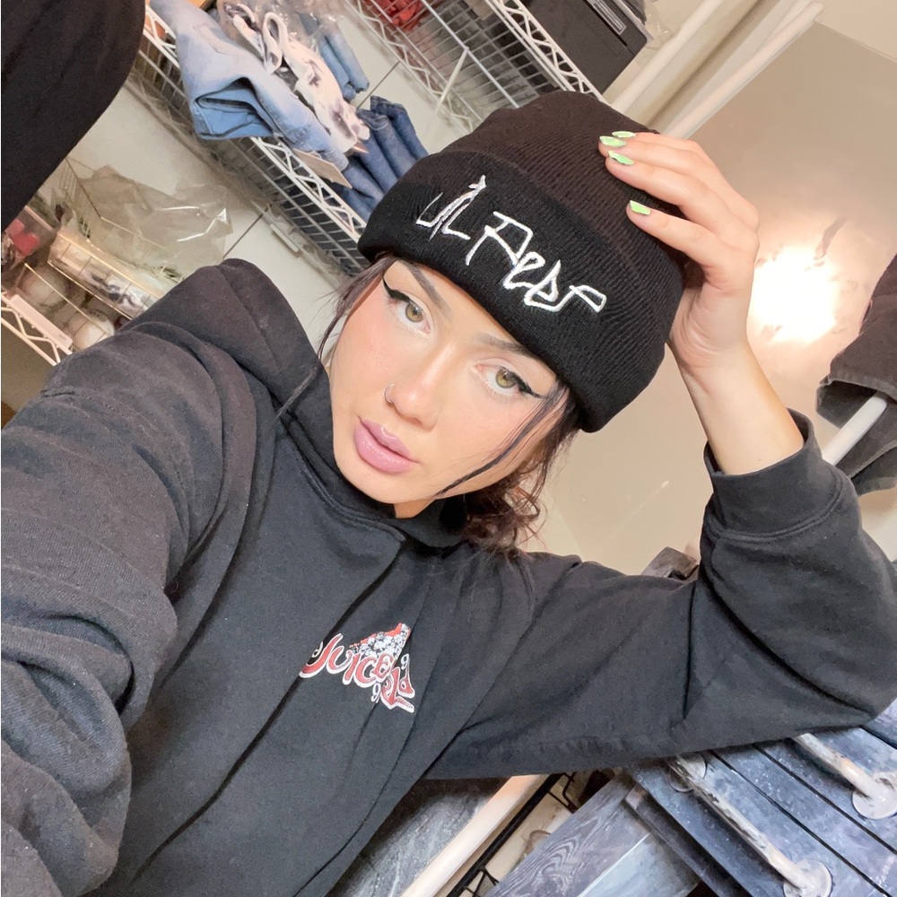 New! ☆ Lil Peep Cozy Hip Hop Style Beanie Black & White